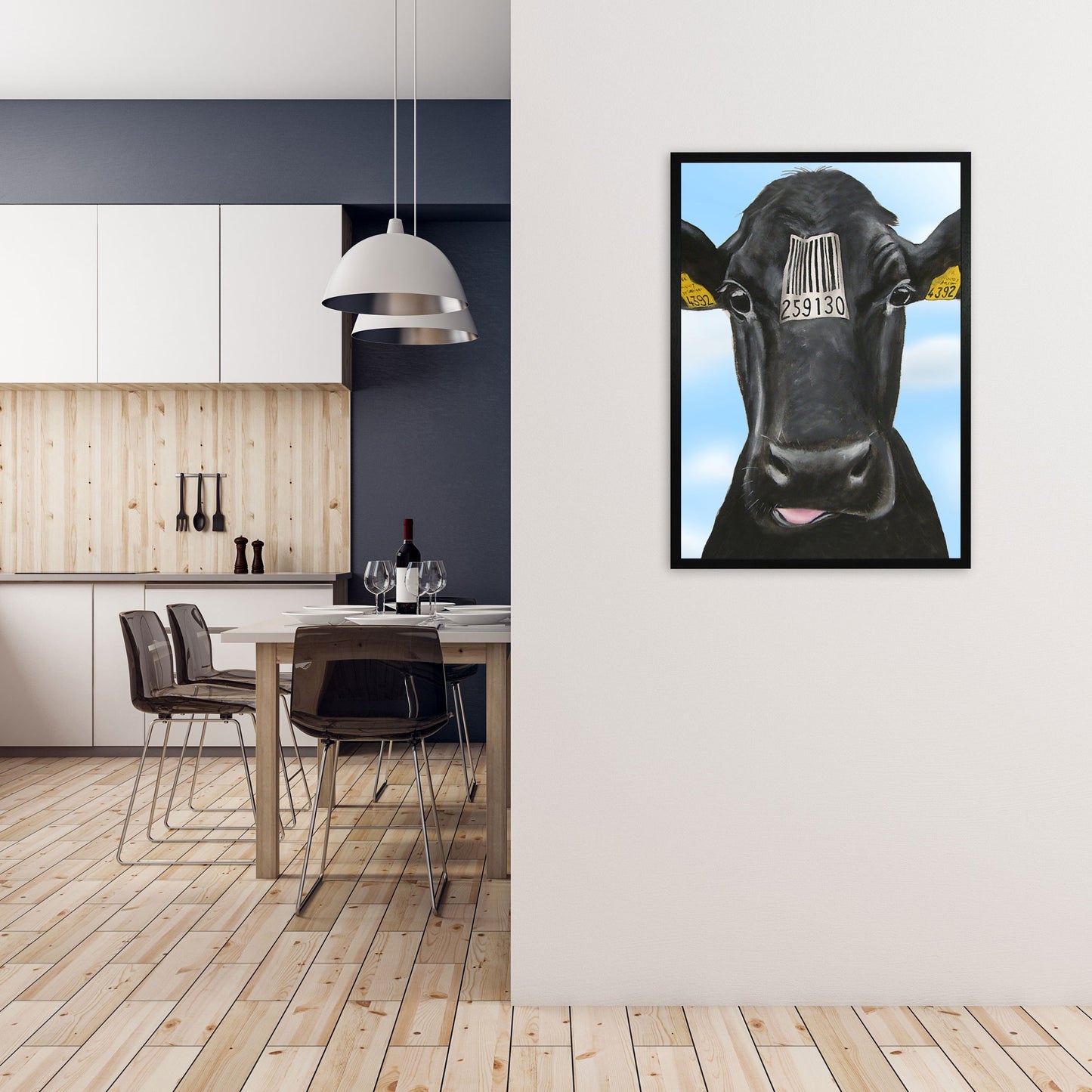 Cow Barcode 01 Kunstdruck