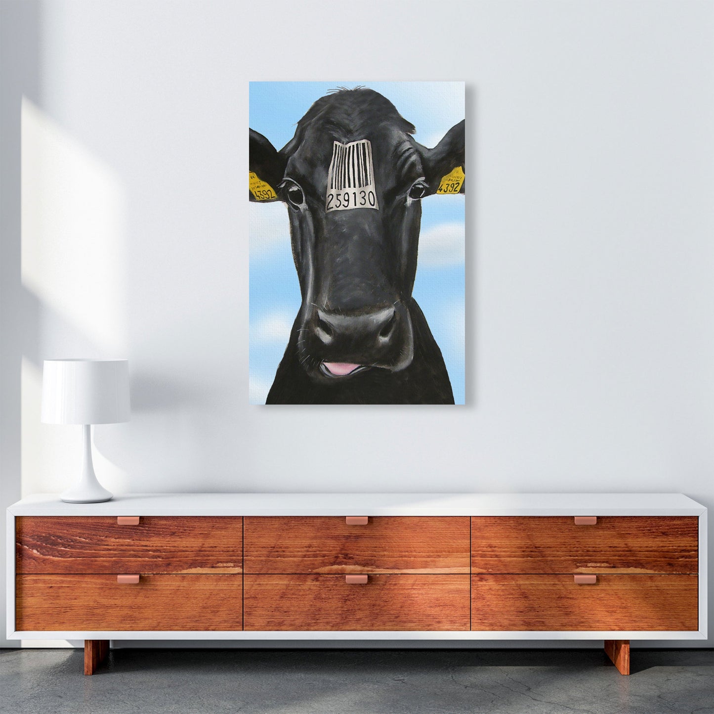 Cow Barcode 01 Kunstdruck