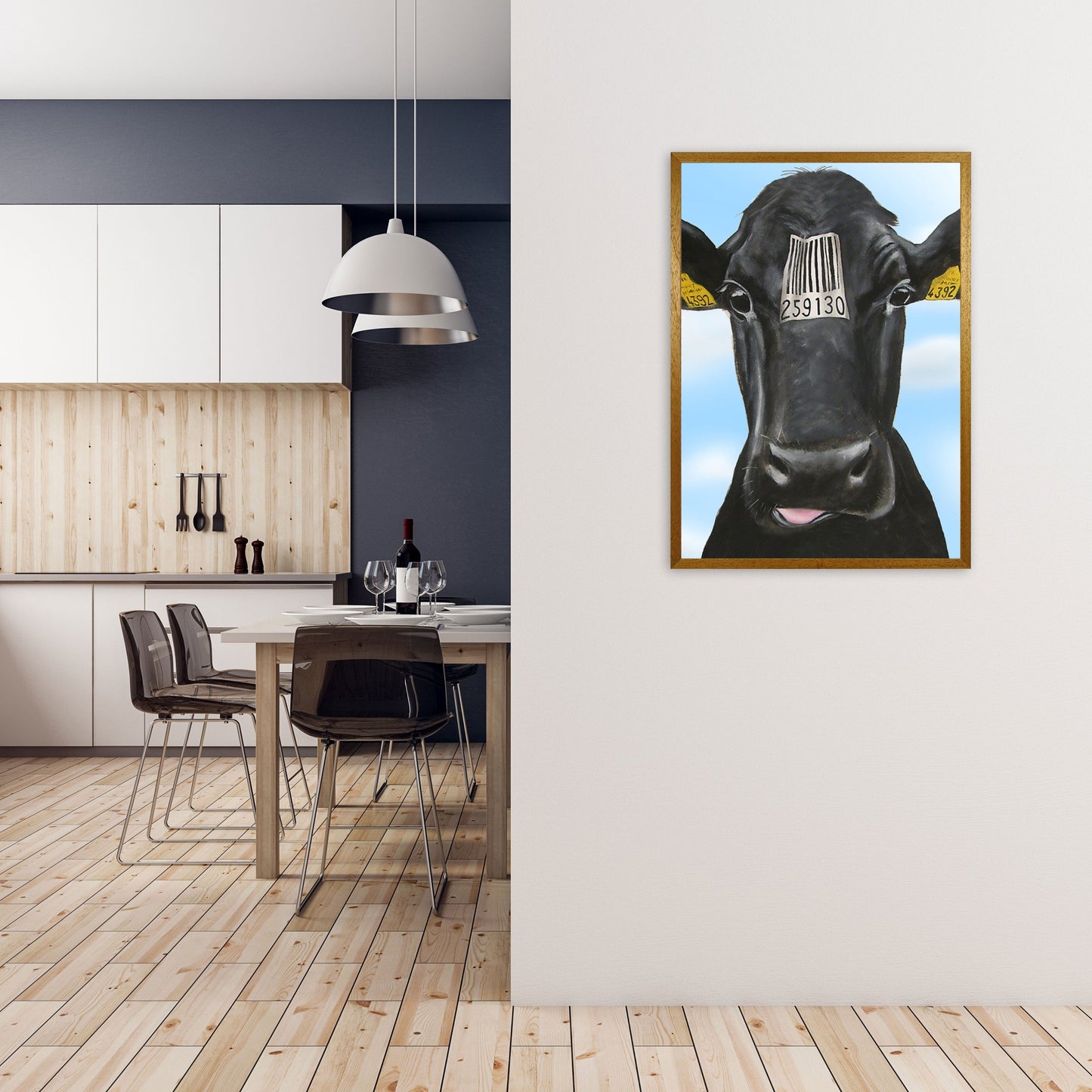 Cow Barcode 01 Kunstdruck