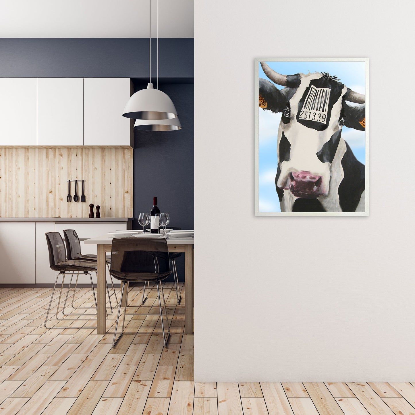 Cow Barcode 02 Kunstdruck