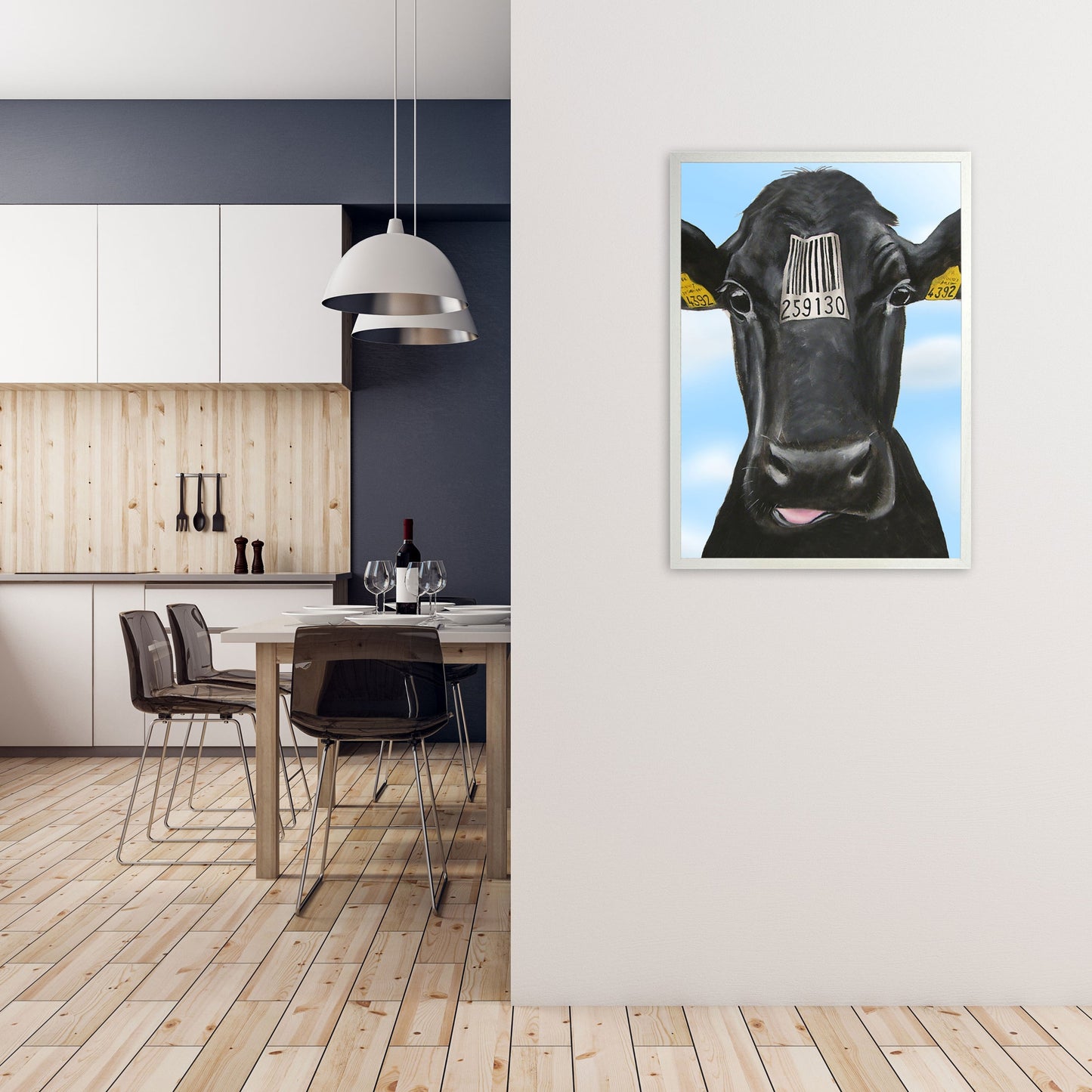 Cow Barcode 01 Kunstdruck
