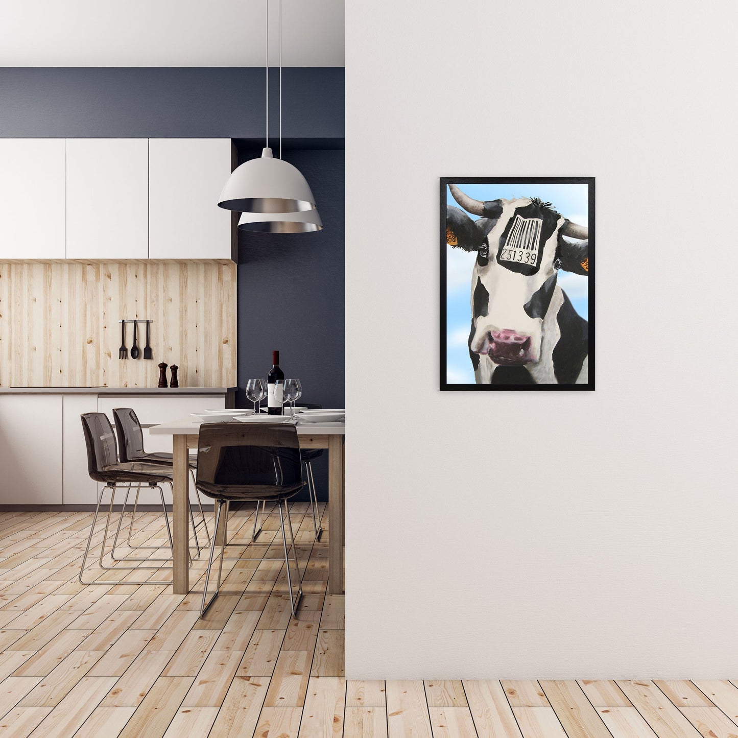 Cow Barcode 02 Kunstdruck