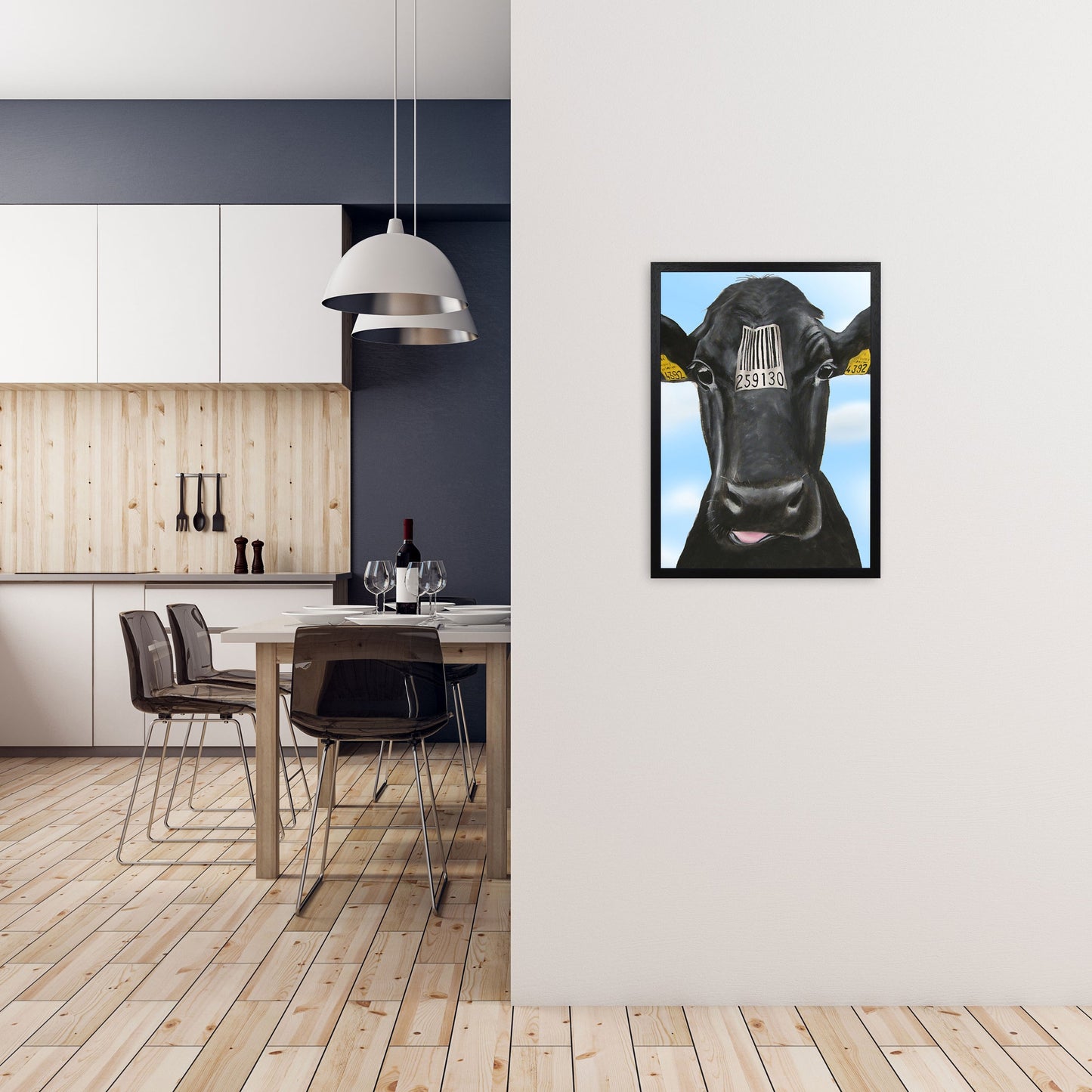 Cow Barcode 01 Kunstdruck