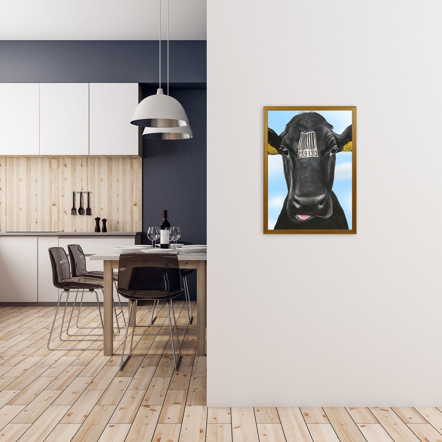 Cow Barcode 01 Kunstdruck