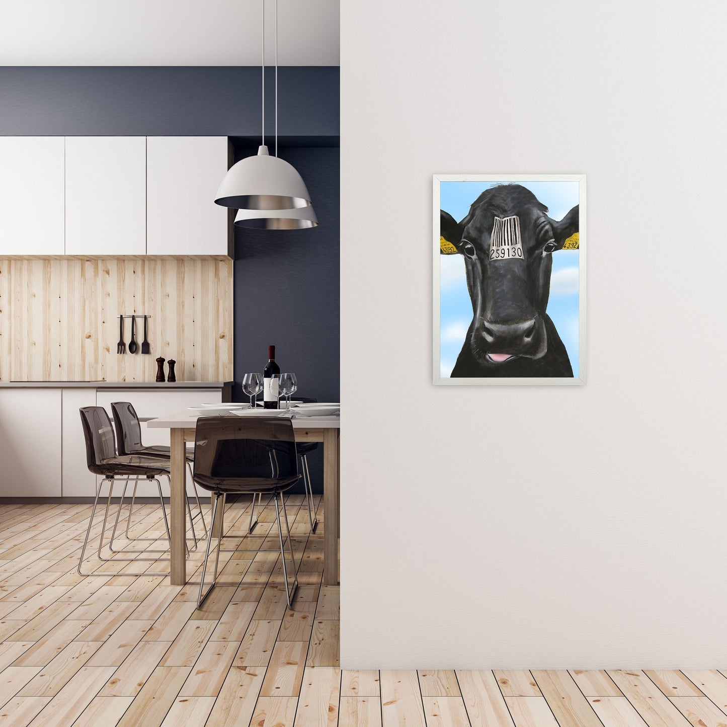 Cow Barcode 01 Kunstdruck