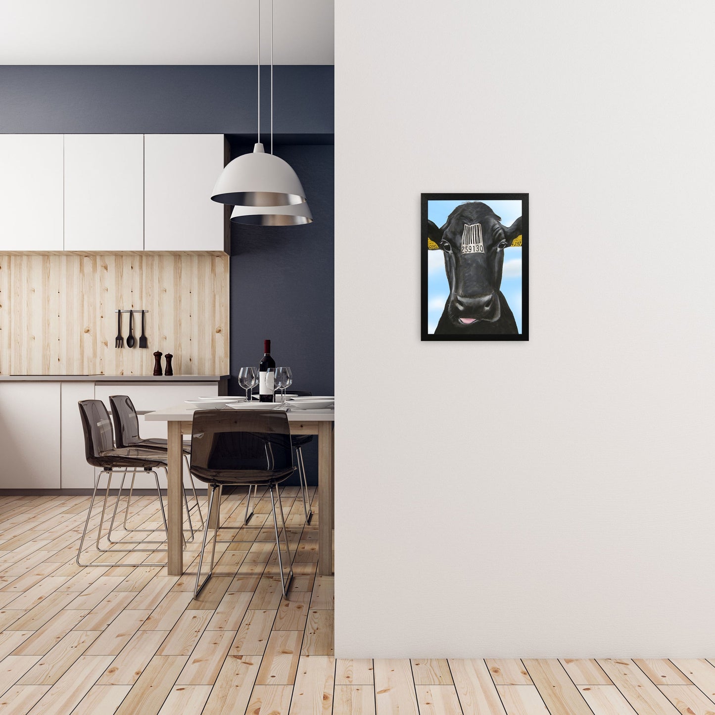 Cow Barcode 01 Kunstdruck