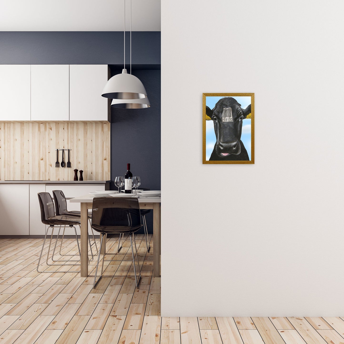 Cow Barcode 01 Kunstdruck