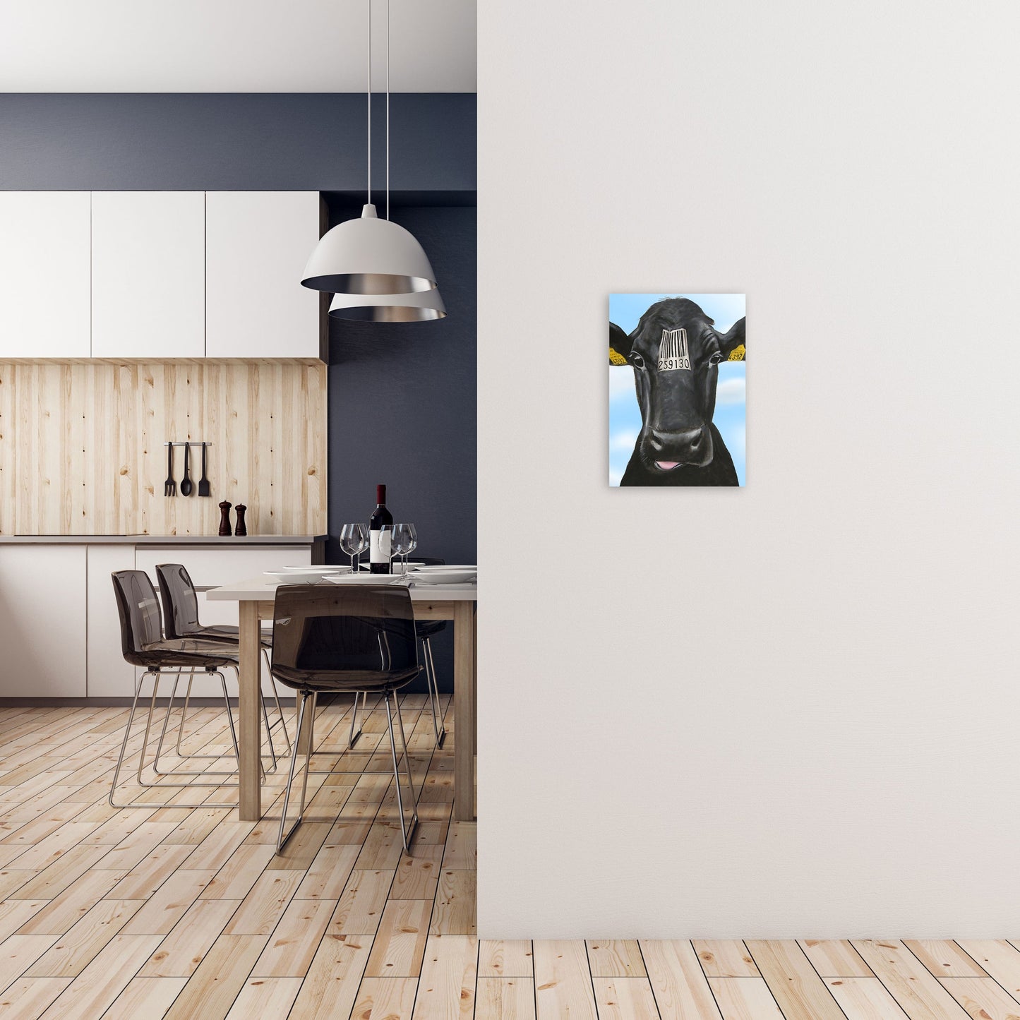 Cow Barcode 01 Kunstdruck
