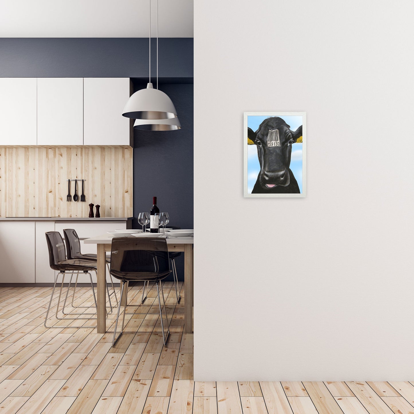 Cow Barcode 01 Kunstdruck