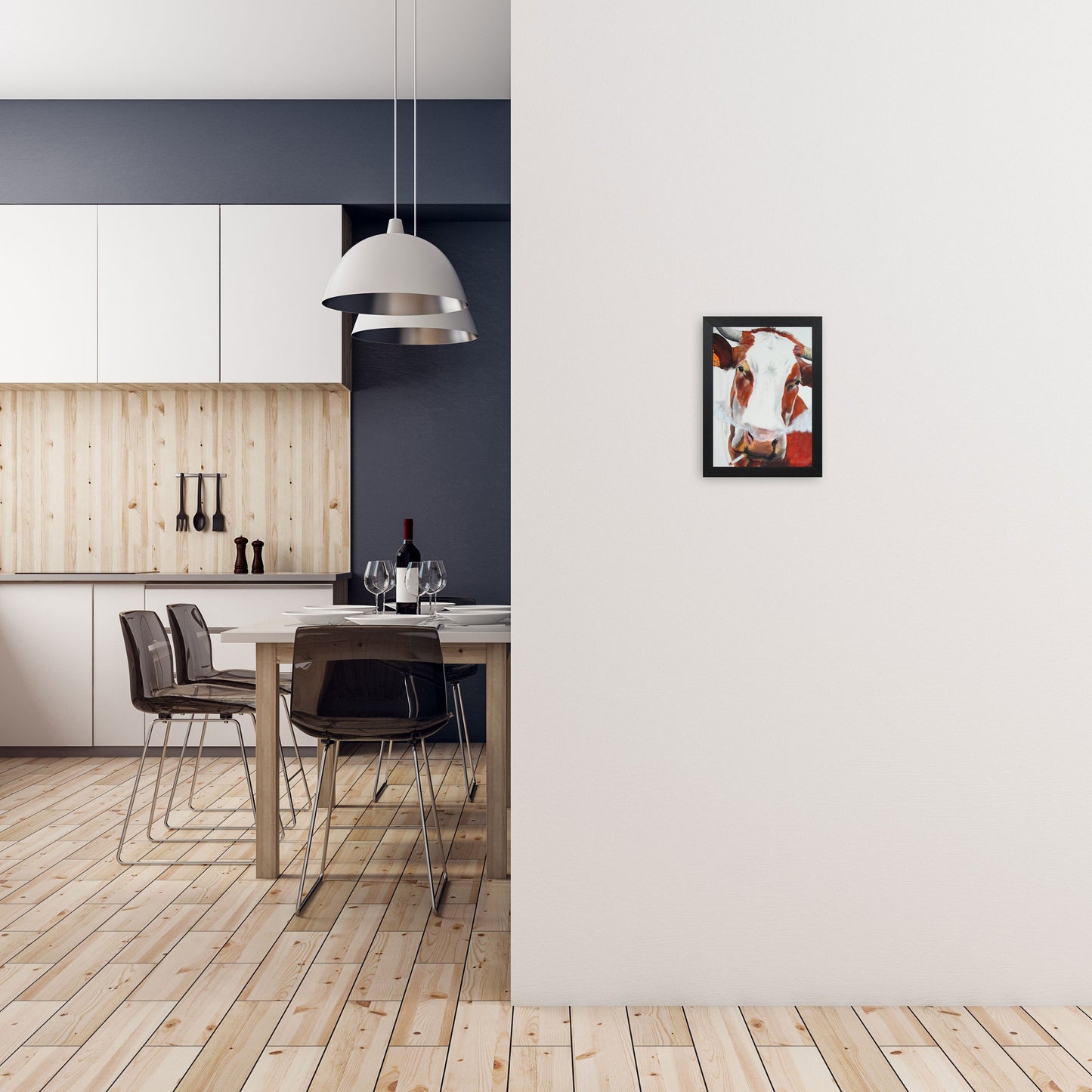 Cow Smoking 02 Kunstdruck