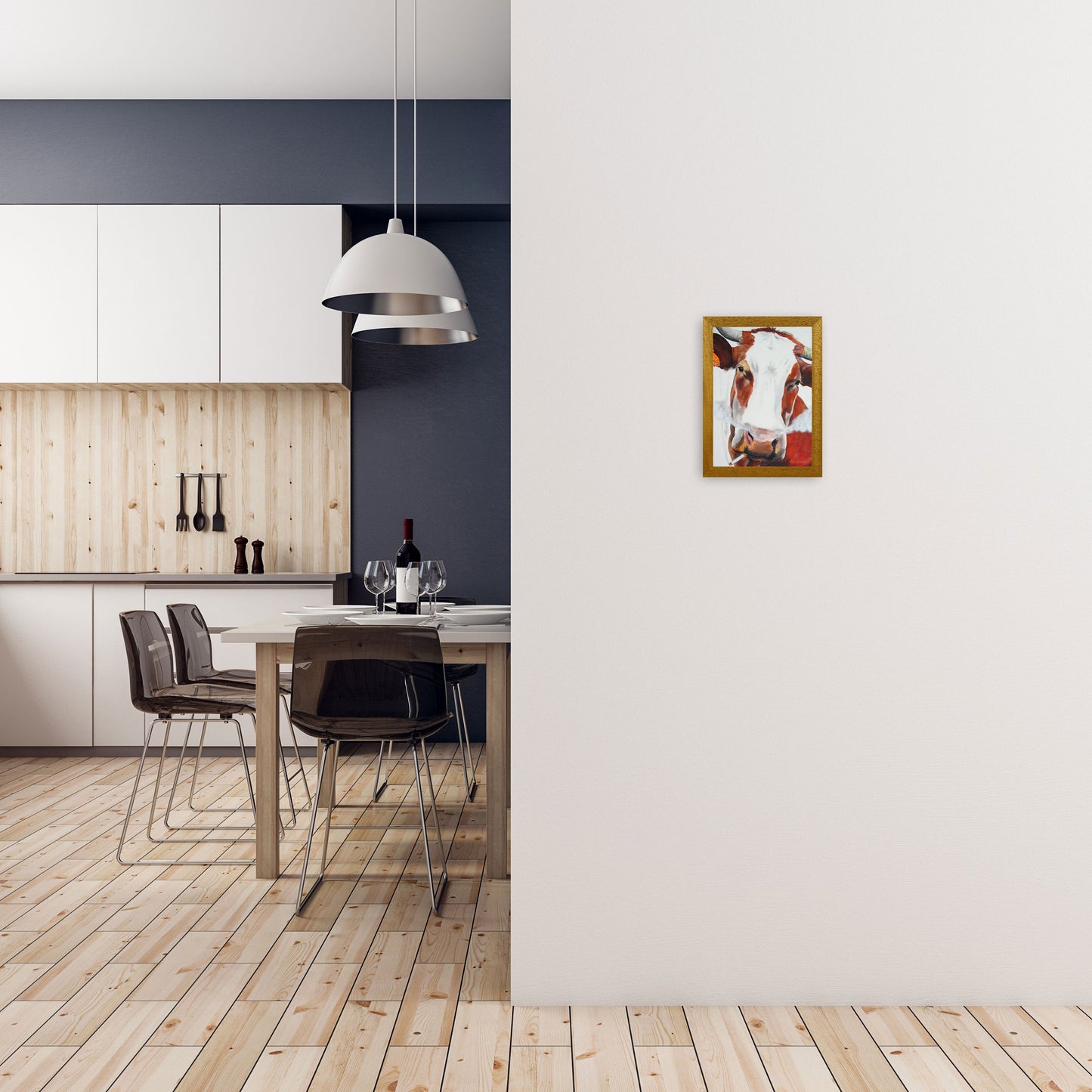 Cow Smoking 02 Kunstdruck