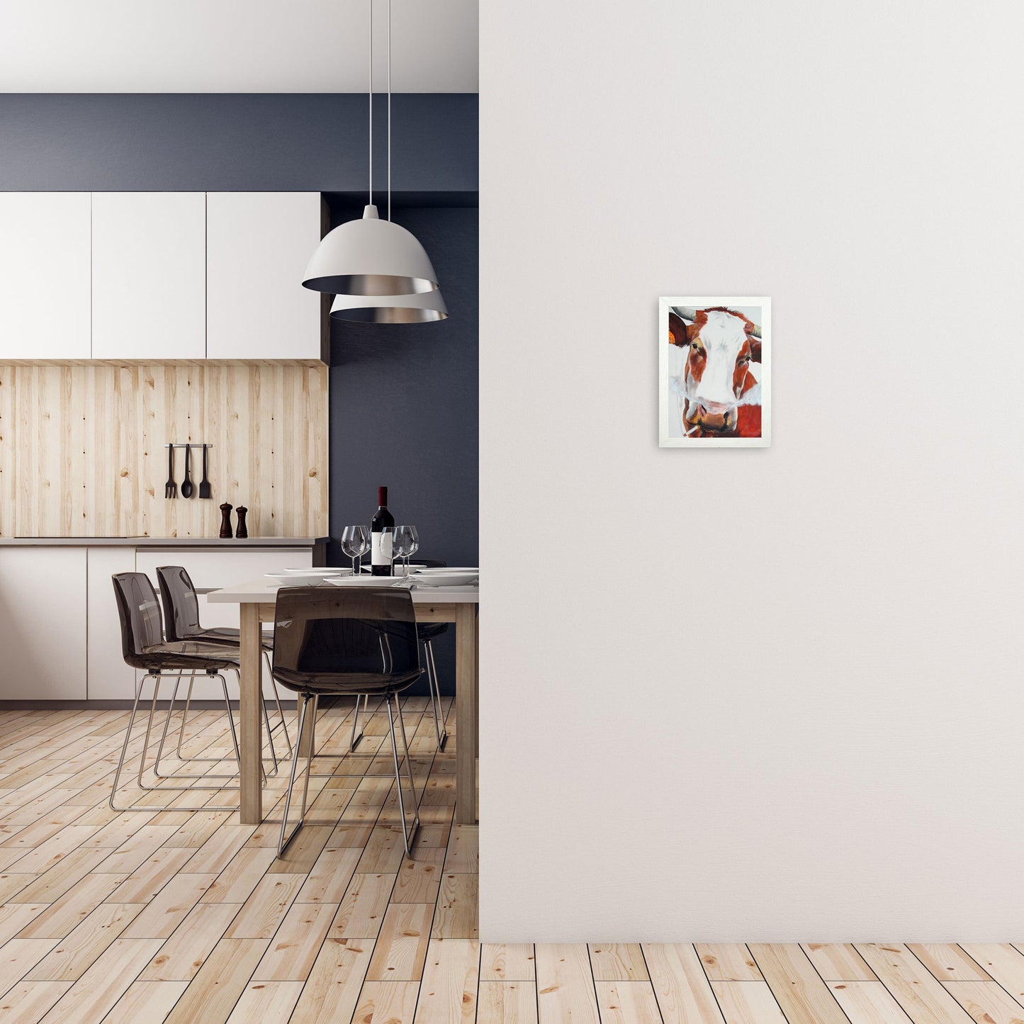 Cow Smoking 02 Kunstdruck