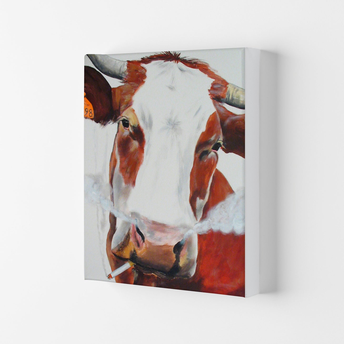 Cow Smoking 02 Kunstdruck
