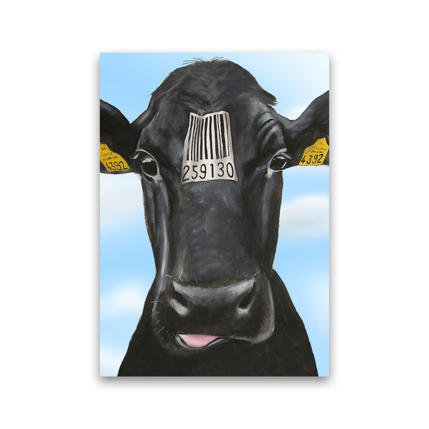 Cow Barcode 01 Kunstdruck