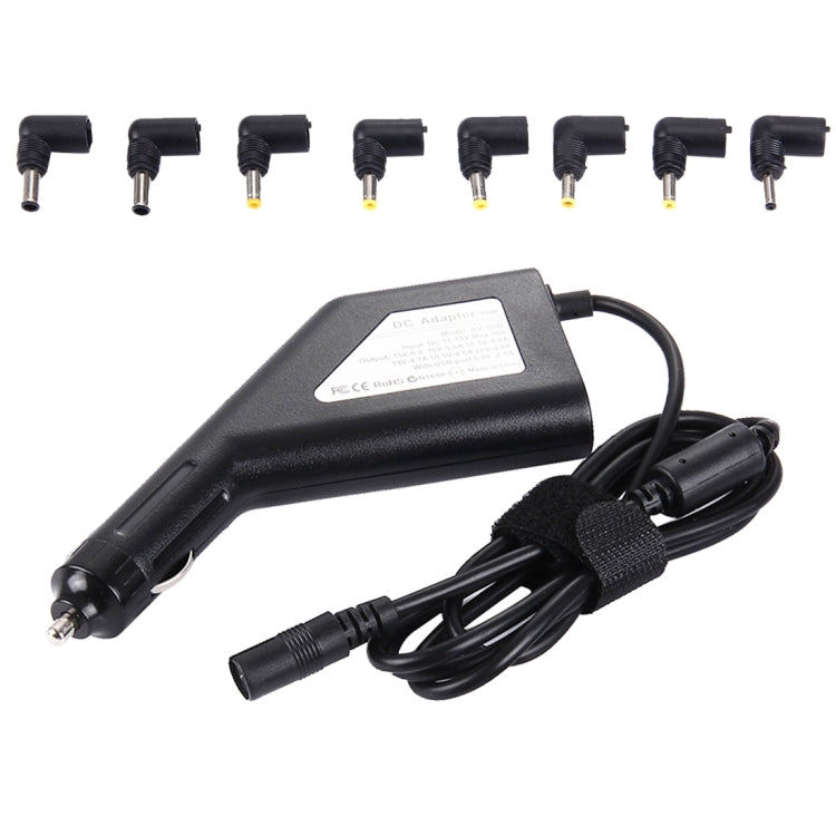 Frendorf | Laptop Notebook Power 90W Universal Auto-Ladegerät mit 8 Stromadaptern & 1 USB-Port für Samsung, Sony, Asus, Acer, IBM, HP, Lenovo (Schwarz)