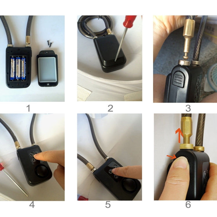 Frendorf | Fahrrad Passwort Alarm IP44 Wasserdicht Einbruch Vibration Alarm (Schwarz)