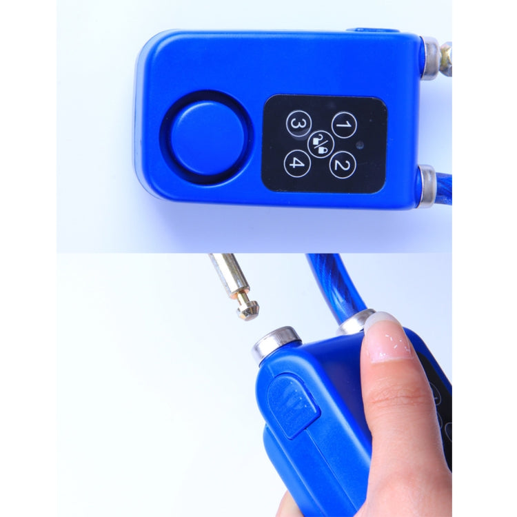 Frendorf | Fahrrad Passwort Alarm IP44 Wasserdicht Einbruch Vibration Alarm (Blau)