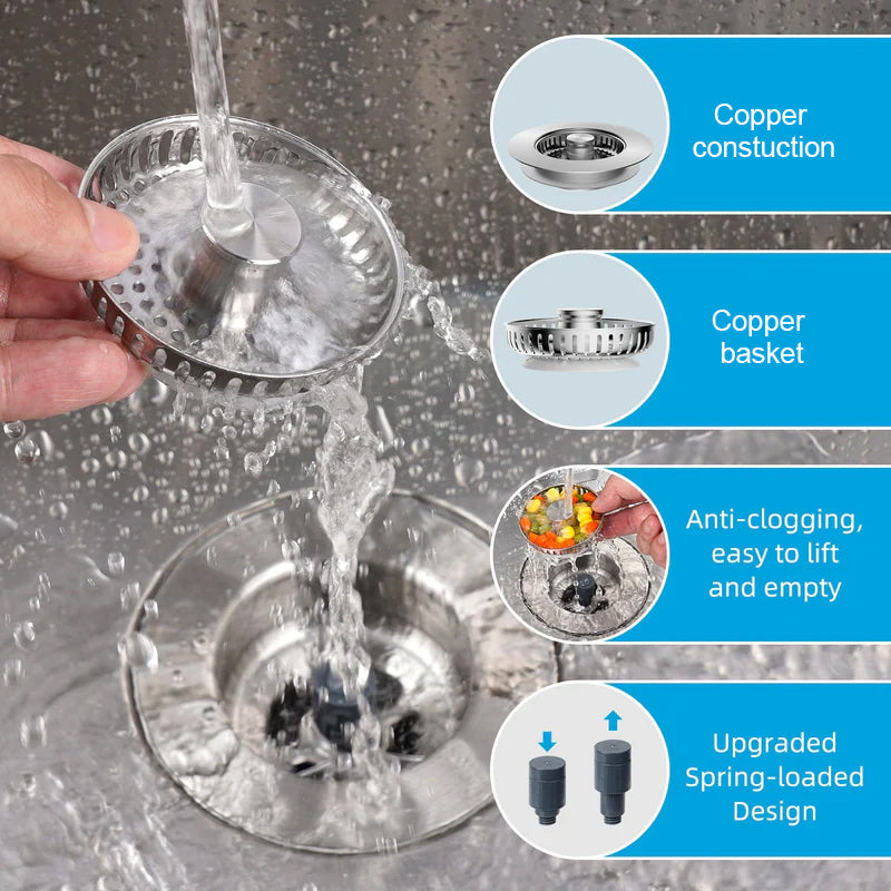 Frendorf | 3 in 1 Küchenspüle Abfluss Sieb