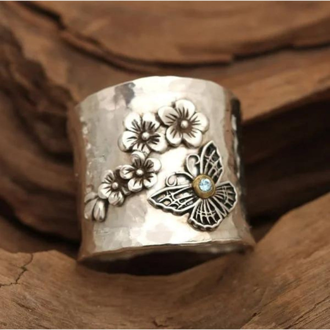 Frendorf | Biene Blume Schmetterling Breite Band Ring