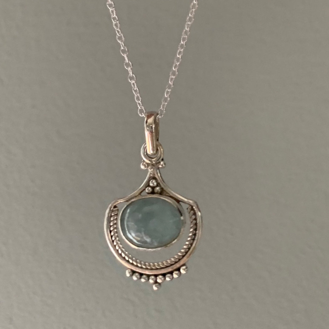 Frendorf | Boho Opal Halskette in Silber