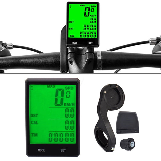 Frendorf | 2.8 Zoll Englisch Drahtlos Wasserdicht Fahrradcomputer LCD Kilometerzähler Geschwindigkeitsmesser mit Verlängerungshalter