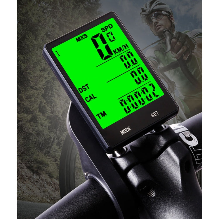 Frendorf | 2.8 Zoll Englisch Drahtlos Wasserdicht Fahrradcomputer LCD Kilometerzähler Geschwindigkeitsmesser mit Verlängerungshalter