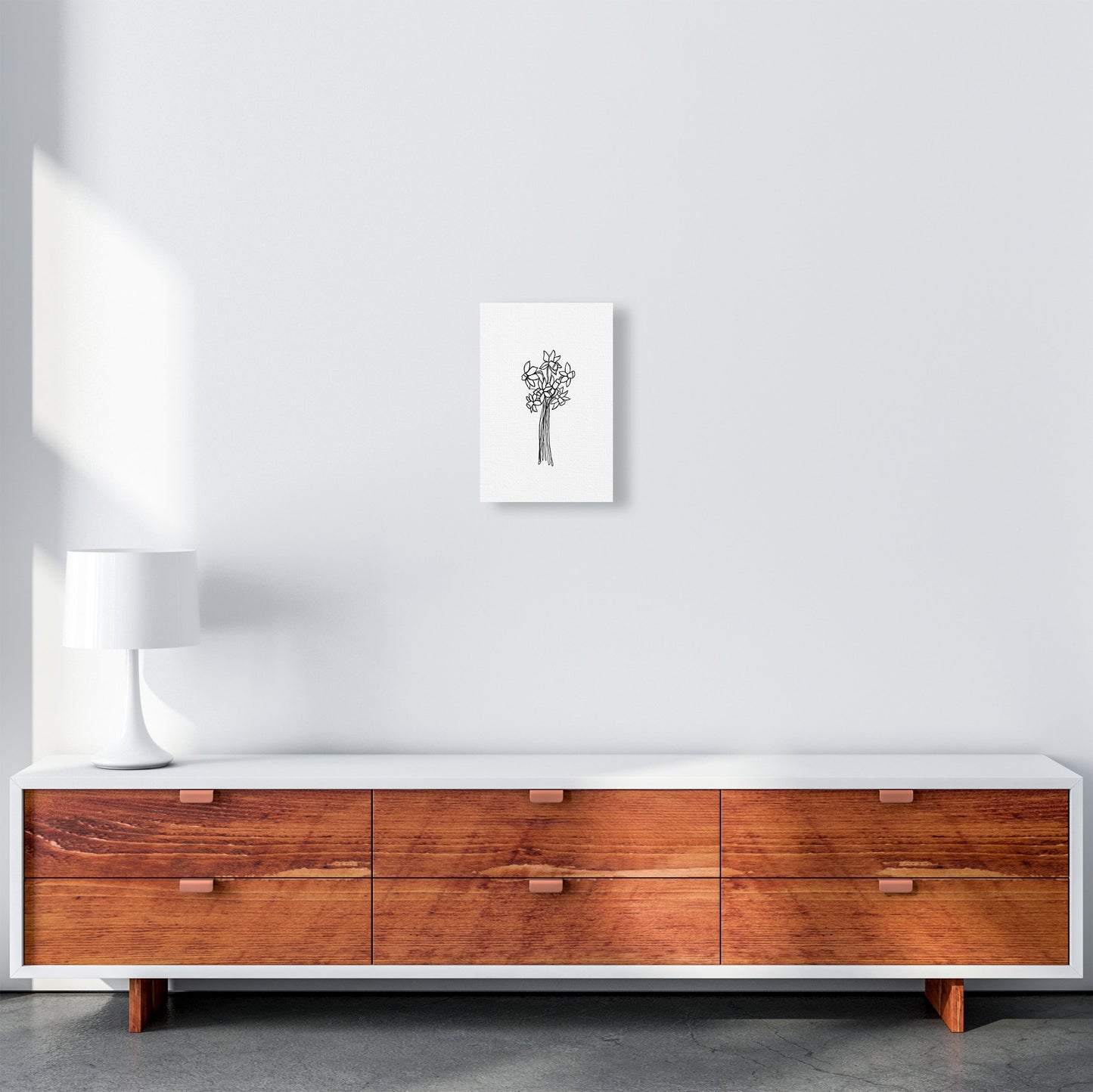 Narzissen Linien Kunstdruck