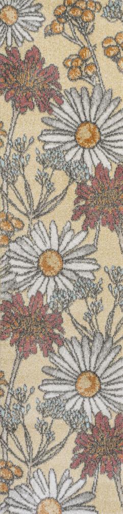 Moderner botanischer Wildblumen-Teppich