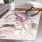 abstrakter Teppich mit gedämpften Blumen von Pastello