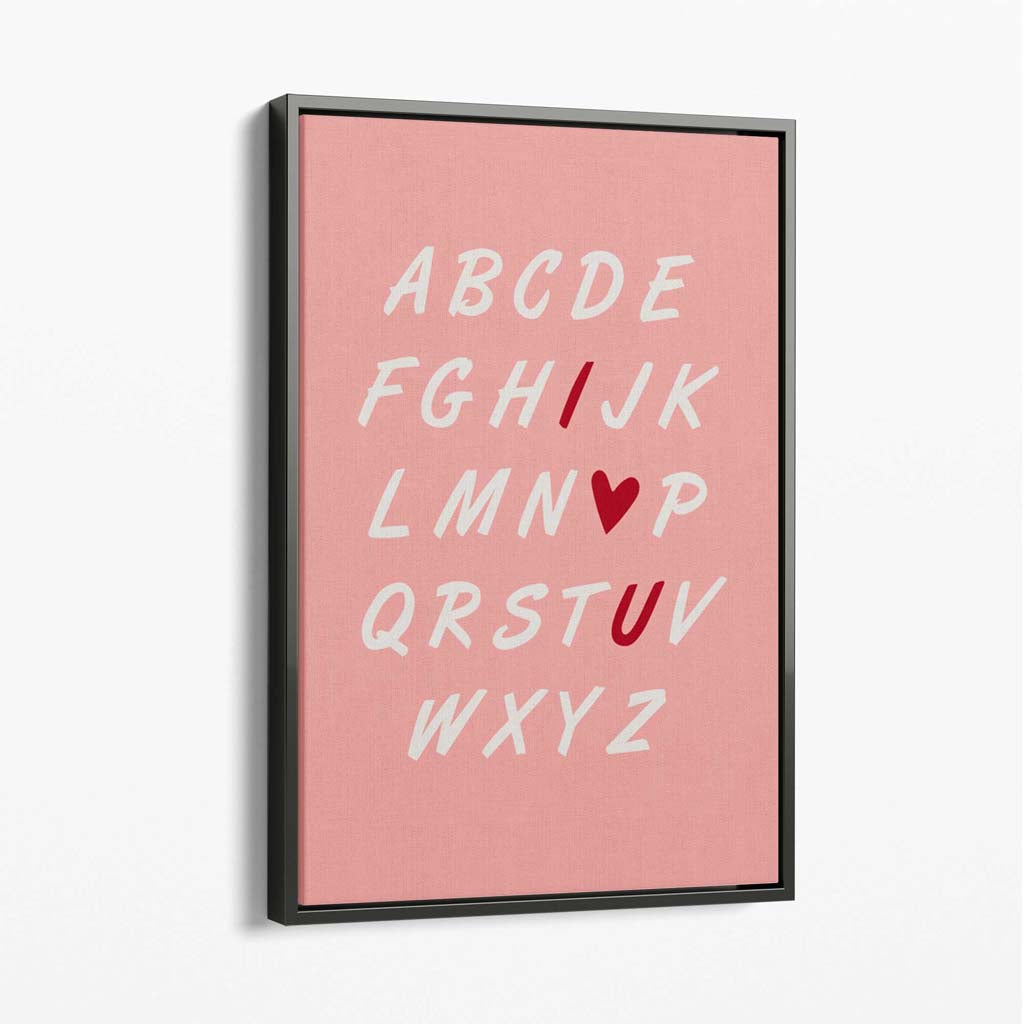 Ich liebe dich Alphabet Leinwanddruck