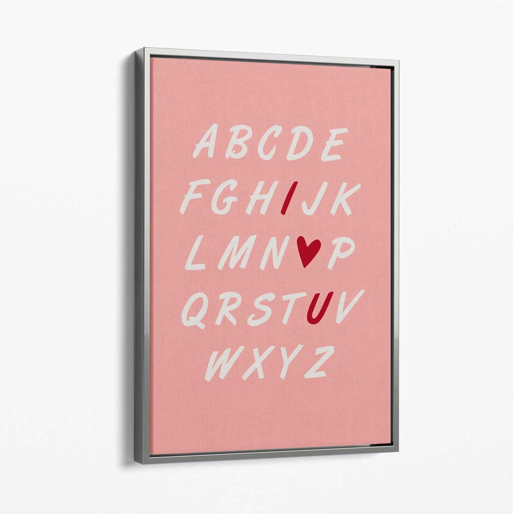 Ich liebe dich Alphabet Leinwanddruck