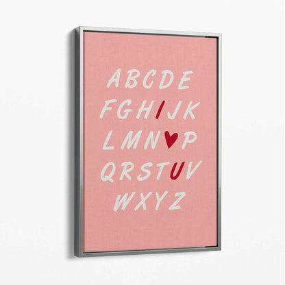 Ich liebe dich Alphabet Leinwanddruck