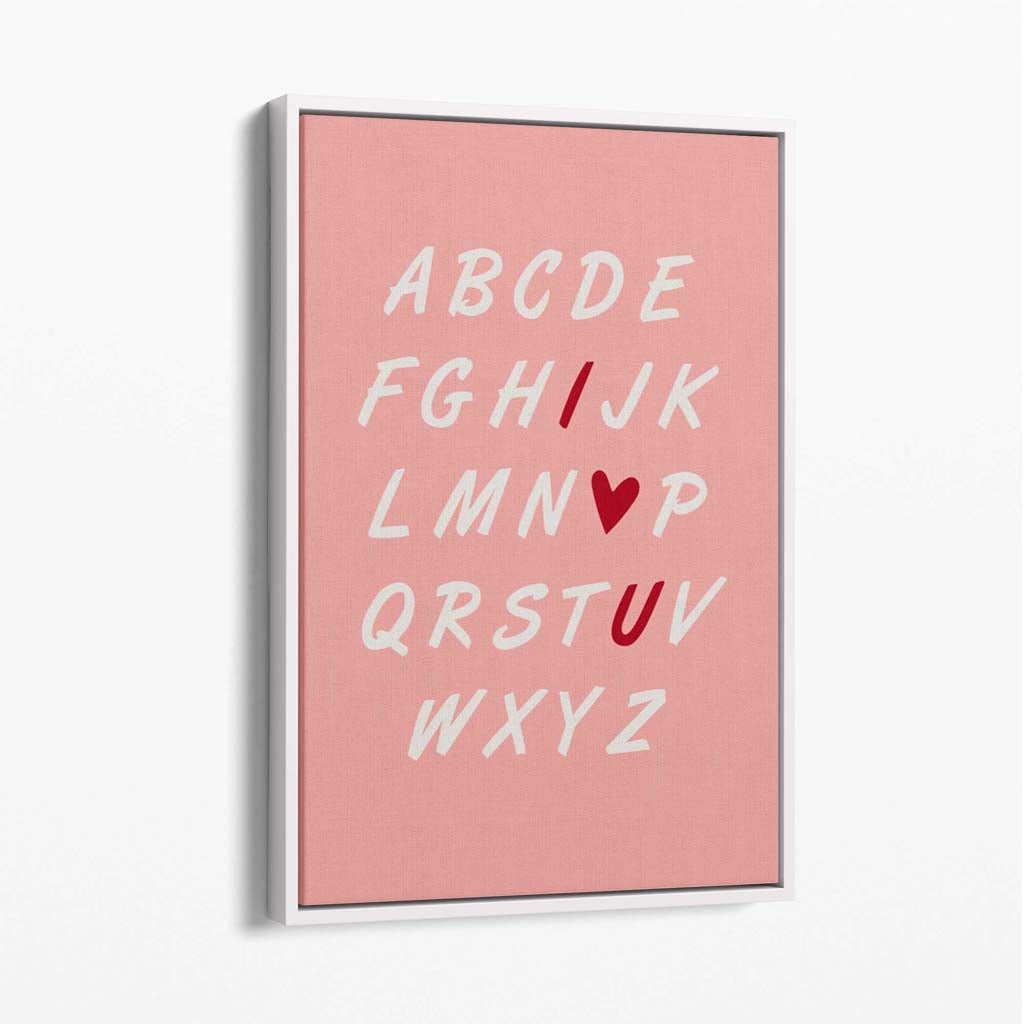 Ich liebe dich Alphabet Leinwanddruck