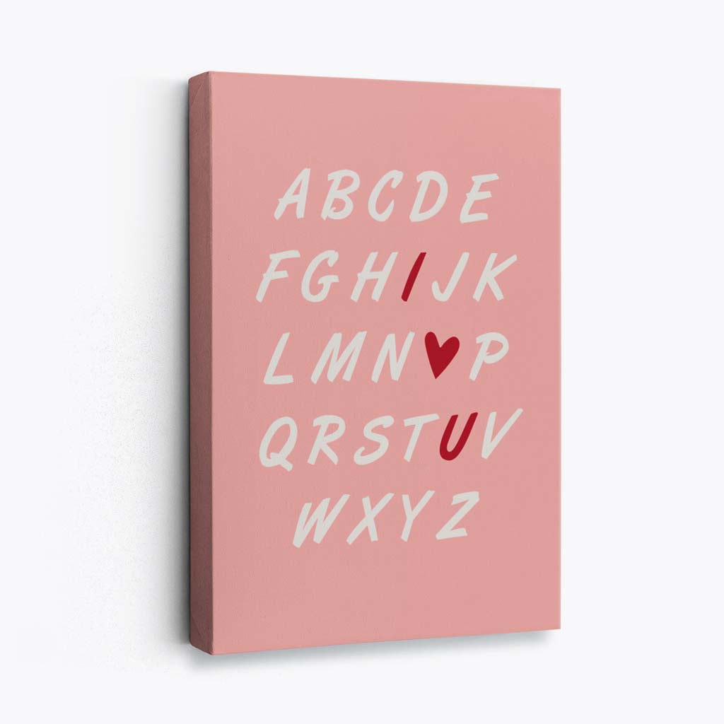 Ich liebe dich Alphabet Leinwanddruck