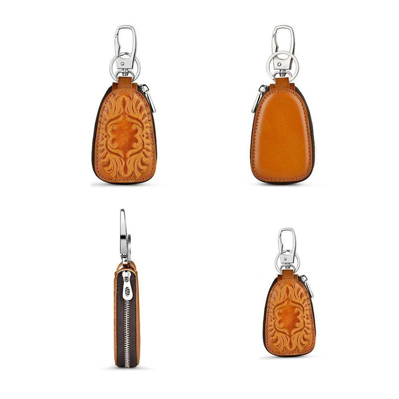 Frendorf | Echter Leder Auto Schlüsselhalter Schlüssel Tasche Schlüsselanhänger Geldbörse