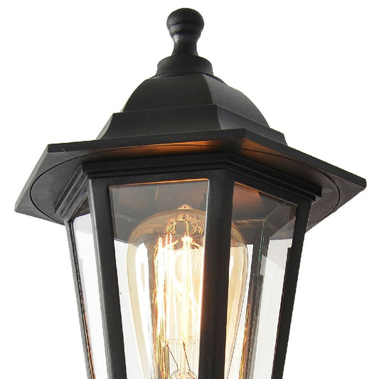 Schwarze Outdoor Vintage Aufhängelampe mit PIR