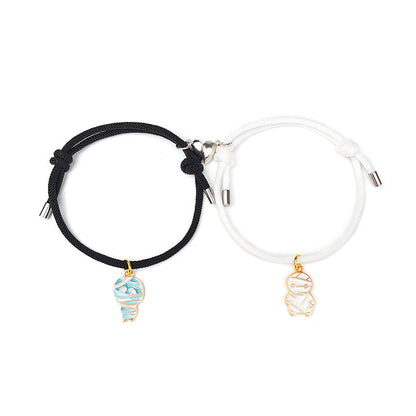 Frendorf | Süßes Halloween Herz Magnetpaar passendes Armband