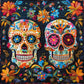 Calavera Zuckerskelette Tagesdecke