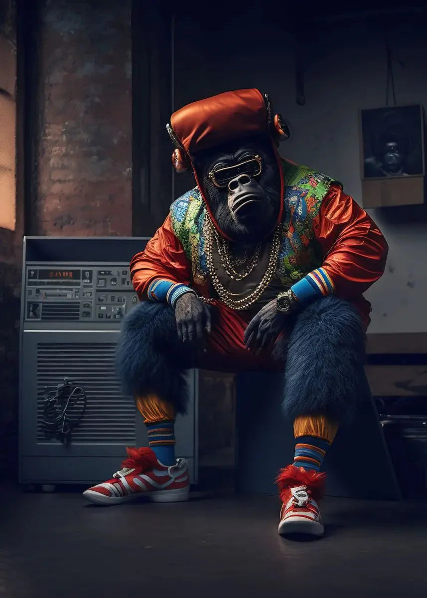 Leinwandmalerei abstraktes Tier Löwe Panda Poster Rapper Stil Leinwanddruck Nachttischmalerei für Wohnwandkunst Dekoration Bild