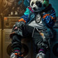 Leinwandmalerei abstraktes Tier Löwe Panda Poster Rapper Stil Leinwanddruck Nachttischmalerei für Wohnwandkunst Dekoration Bild
