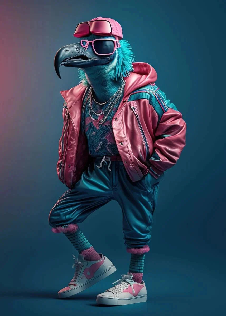 Leinwandmalerei abstraktes Tier Löwe Panda Poster Rapper Stil Leinwanddruck Nachttischmalerei für Wohnwandkunst Dekoration Bild
