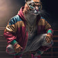 Leinwandmalerei abstraktes Tier Löwe Panda Poster Rapper Stil Leinwanddruck Nachttischmalerei für Wohnwandkunst Dekoration Bild