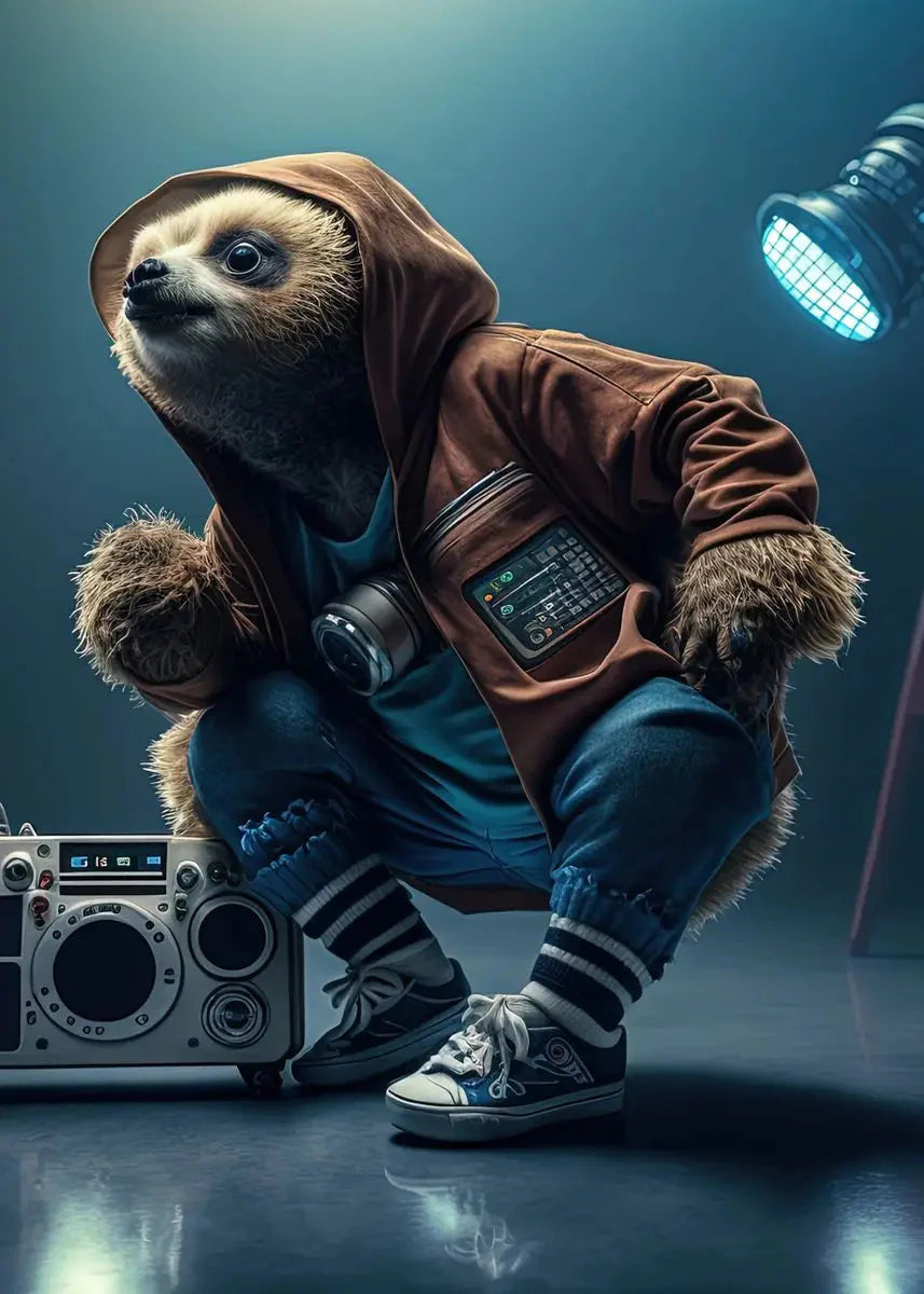 Leinwandmalerei abstraktes Tier Löwe Panda Poster Rapper Stil Leinwanddruck Nachttischmalerei für Wohnwandkunst Dekoration Bild