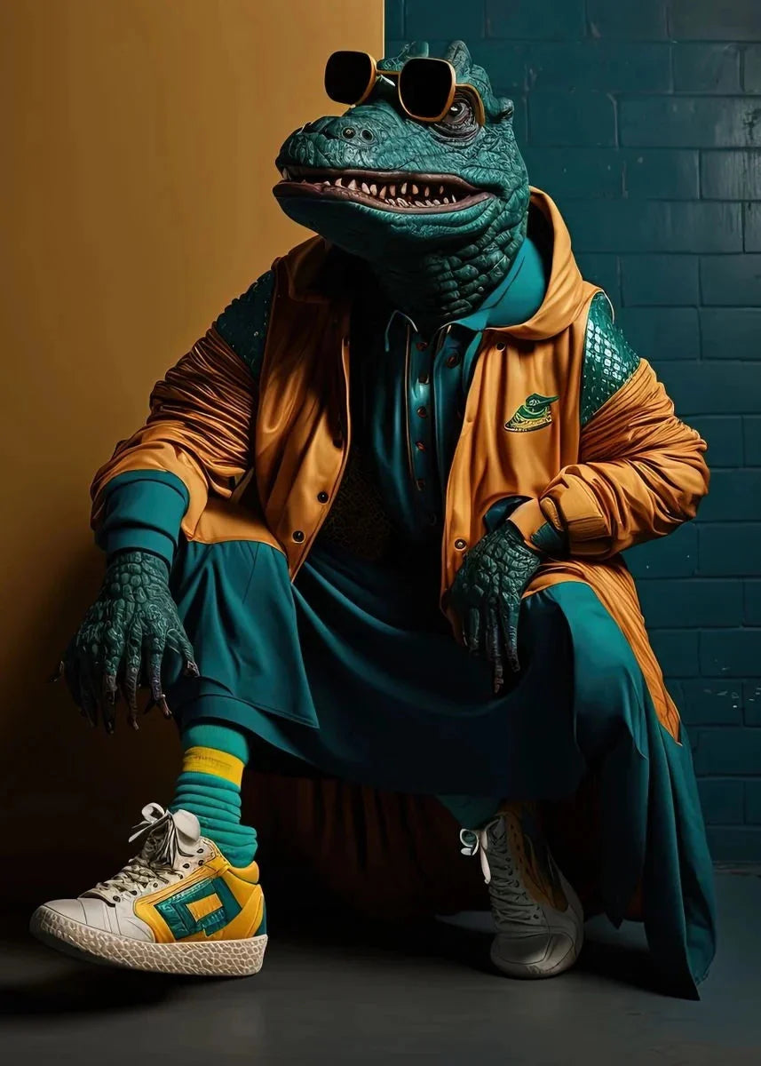 Leinwandmalerei abstraktes Tier Löwe Panda Poster Rapper Stil Leinwanddruck Nachttischmalerei für Wohnwandkunst Dekoration Bild