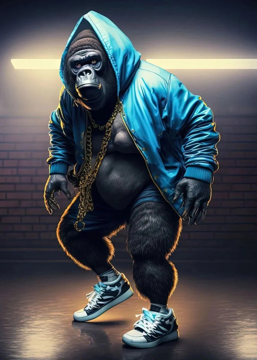 Leinwandmalerei abstraktes Tier Löwe Panda Poster Rapper Stil Leinwanddruck Nachttischmalerei für Wohnwandkunst Dekoration Bild
