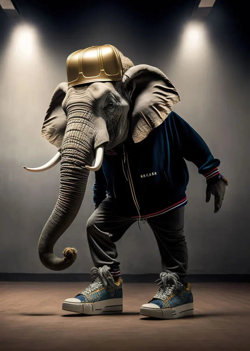 Leinwandmalerei abstraktes Tier Löwe Panda Poster Rapper Stil Leinwanddruck Nachttischmalerei für Wohnwandkunst Dekoration Bild