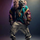 Leinwandmalerei abstraktes Tier Löwe Panda Poster Rapper Stil Leinwanddruck Nachttischmalerei für Wohnwandkunst Dekoration Bild