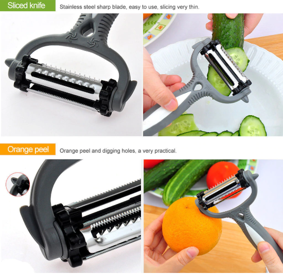 Frendorf | Multi-Zweck Obst- und Gemüse-Schäler & Reibe