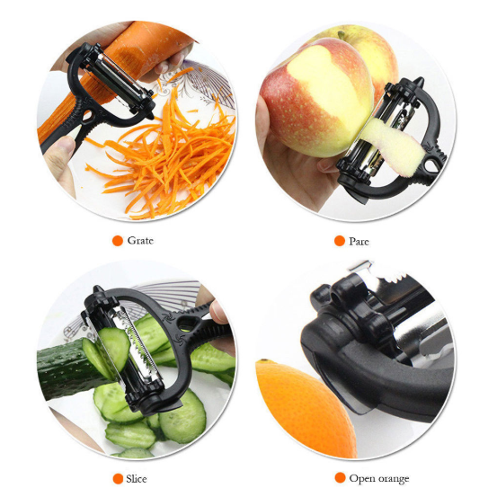 Frendorf | Multi-Zweck Obst- und Gemüse-Schäler & Reibe