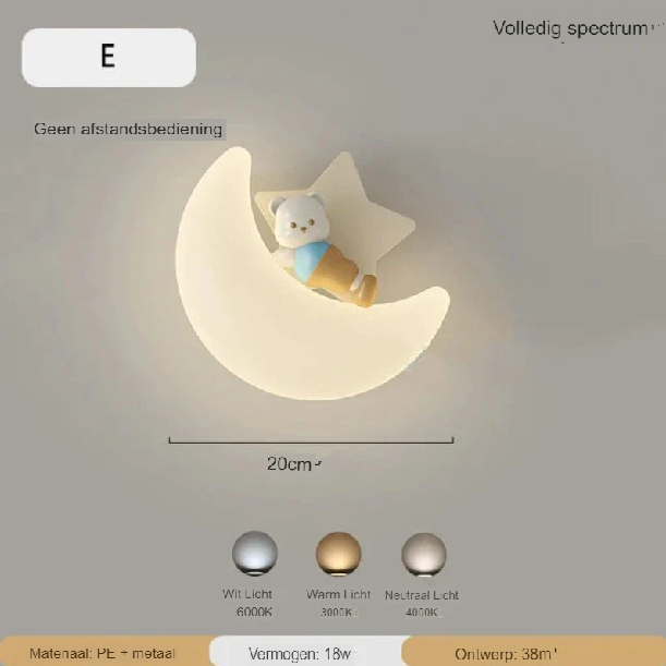 Wandleuchte Mond | Sanfte Beleuchtung | Hochwertige Qualität - Noram